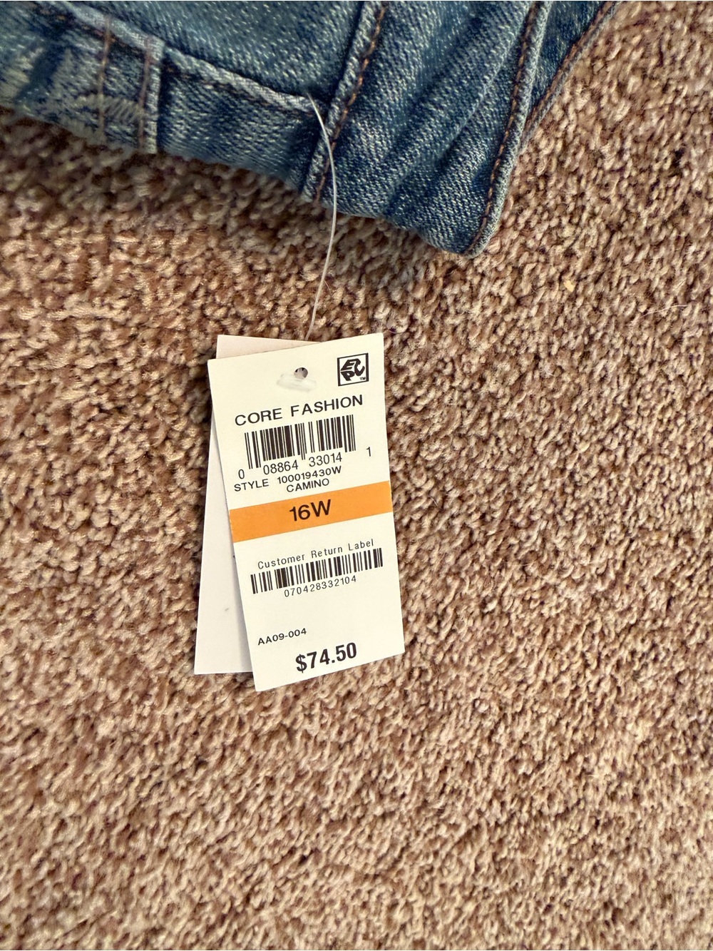 Style & Co. Blue Flare Jeans with Floral Embroidery - Picture 4 of 6